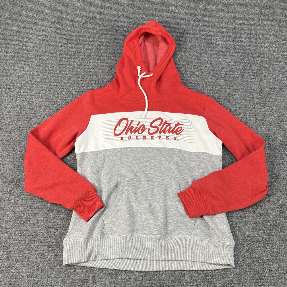 Ohio State Buckeyes Hoodie Sweatshirt Pullover Adult Small Red Gray Football